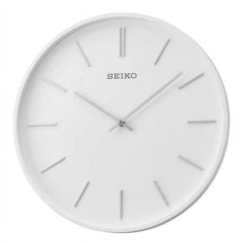 Seiko 13 " Wooden White Pax Wall Clock, White Round Ash, Analog, Quartz QXA765WLH EasyOptionXY LLC