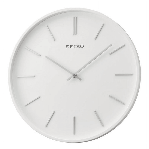 Seiko 13 " Wooden White Pax Wall Clock, White Round Ash, Analog, Quartz QXA765WLH EasyOptionXY LLC
