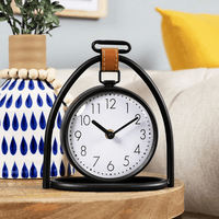 Stratton Home D¨¦cor Black Metal Tabletop Clock EasyOptionXY LLC