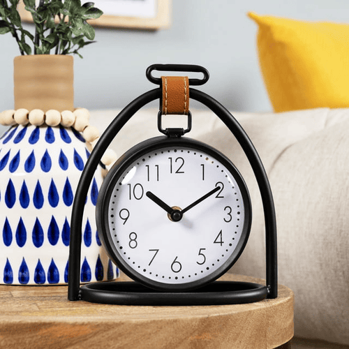 Stratton Home D¨¦cor Black Metal Tabletop Clock EasyOptionXY LLC