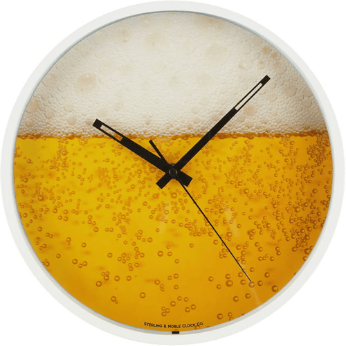 Mainstays 11.5" Round Indoor Photo Realistic Beer/Ale Analog Modern Wall Clock with Quartz Movement EasyOptionXY LLC