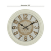 DecMode 14" White Metal Fluted Frame Wall Clock EasyOptionXY LLC