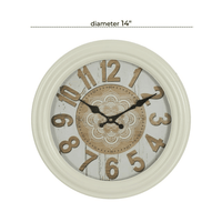 DecMode 14" White Metal Fluted Frame Wall Clock EasyOptionXY LLC