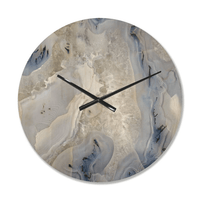 Designart 'Close Up Agate Stone ' Modern Wood Wall Clock(Size 16" x 16") EasyOptionXY LLC