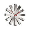 Umbra Ribbon Modern Metal Wall Clock Silent Analog Battery Operated Quartz Movement Steel EasyOptionXY LLC