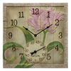 Taylor 14-inch x 14-inch Beechwood Flower Clock with Thermometer EasyOptionXY LLC