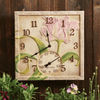 Taylor 14-inch x 14-inch Beechwood Flower Clock with Thermometer EasyOptionXY LLC