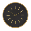 DecMode 24" Black Metal Wall Clock with Gold Accents EasyOptionXY LLC