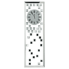 DecMode 13" x 42" Silver Glass Beveled Mirrored Wall Clock EasyOptionXY LLC