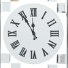DecMode 13" x 42" Silver Glass Beveled Mirrored Wall Clock EasyOptionXY LLC