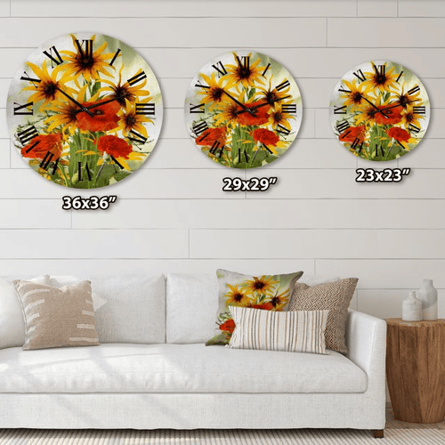 Designart 1 in Traditional Wall Clock(Size 36" x 36") EasyOptionXY LLC