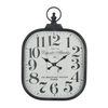 DecMode 18" x 26" Black Metal Distressed Pocket Watch Style Wall Clock with Ring Finial EasyOptionXY LLC