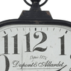 DecMode 18" x 26" Black Metal Distressed Pocket Watch Style Wall Clock with Ring Finial EasyOptionXY LLC