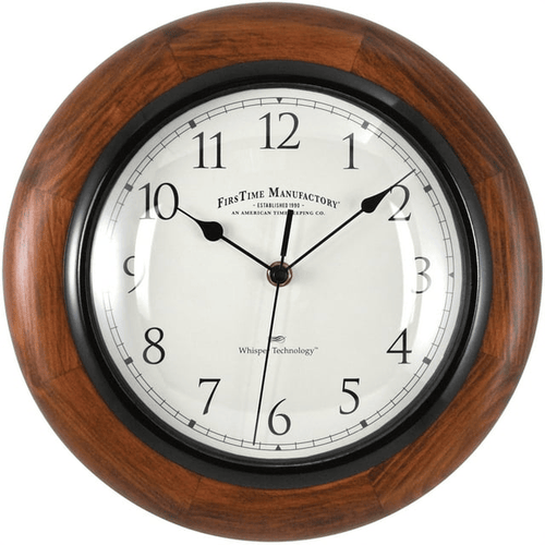 FirsTime & Co. Brown Harrington Whisper Wall Clock, Traditional, Analog, 11.5 x 2 x 11.5 in EasyOptionXY LLC
