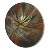 Designart 'Yellow Symmetrical Fractal Flower' Modern Wood Wall Clock(Size 16" x 16") EasyOptionXY LLC