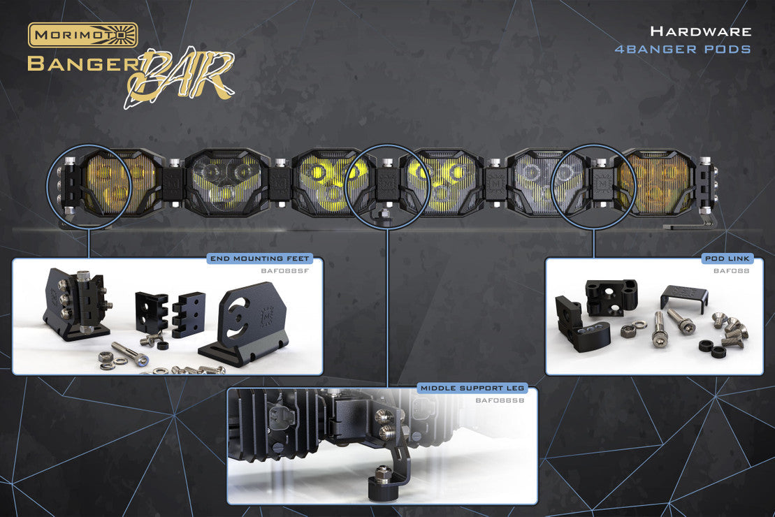 Morimoto 4Banger Bar Links & Mounting Accessories