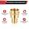 1/2" Copper Press x 3/4" PEX Expansion Brass Adapter (Lead Free)