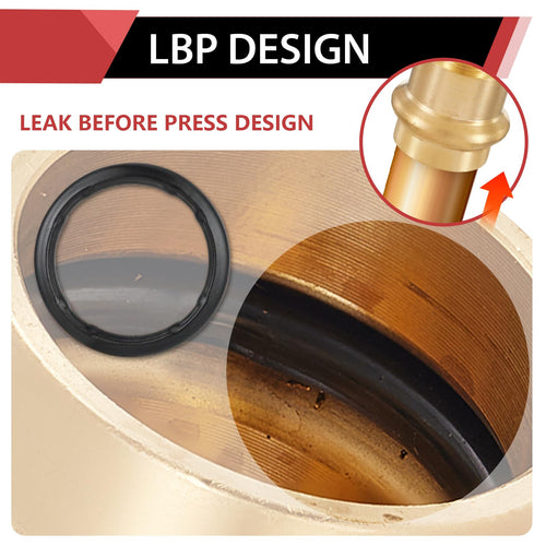 1/2" Copper Press x 3/4" PEX Expansion Brass Adapter (Lead Free)