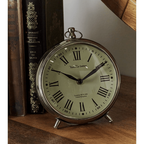 DecMode 7" Silver Stainless Steel Clock with Ring Top EasyOptionXY LLC