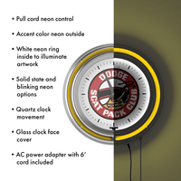 Dodge Chrome Double Rung Neon Clock - Scat Pack EasyOptionXY LLC
