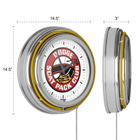 Dodge Chrome Double Rung Neon Clock - Scat Pack EasyOptionXY LLC