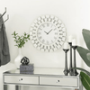 DecMode 2" Silver Glass Starburst Mirrored Wall Clock EasyOptionXY LLC