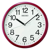 Seiko 12 in. Business Wall Clock, Red Analog Quartz QXA756RLH EasyOptionXY LLC