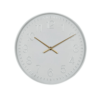DecMode 24" White Metal Round Wall Clock EasyOptionXY LLC