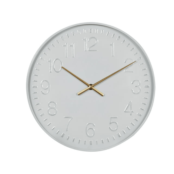DecMode 24" White Metal Round Wall Clock EasyOptionXY LLC