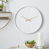 DecMode 24" White Metal Round Wall Clock EasyOptionXY LLC