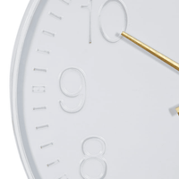 DecMode 24" White Metal Round Wall Clock EasyOptionXY LLC