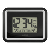 La Crosse Technology Black Modern Atomic Digital Clock with Temp and Calendar, BBB84022 EasyOptionXY LLC