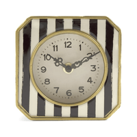 Black and White Striped Clock EasyOptionXY LLC