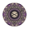 Designart 'Fractal Pattern Purple with Circles ' Modern Wood Wall Clock (Size 29" x 29") EasyOptionXY LLC