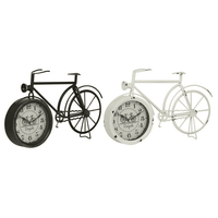 DecMode 9" Black Metal Bike Clock, Set of 2 EasyOptionXY LLC