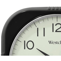 Westclox 1950's Retro Analog QA Wall Clock, 9.5 inches, Black Model 32042BK EasyOptionXY LLC