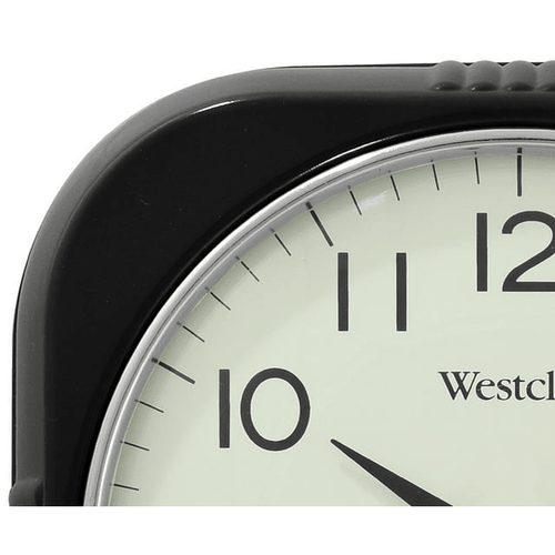 Westclox 1950's Retro Analog QA Wall Clock, 9.5 inches, Black Model 32042BK EasyOptionXY LLC