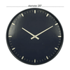 DecMode 20" Dark Blue Glass Wall Clock with Gold Accents EasyOptionXY LLC