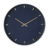 DecMode 20" Dark Blue Glass Wall Clock with Gold Accents EasyOptionXY LLC