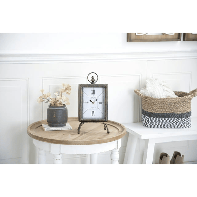 DecMode 14" Brass Metal Standing Stopwatch Clock EasyOptionXY LLC