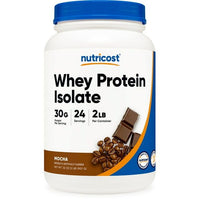 Nutricost Whey Protein Isolate Powder (Mocha) 2LBS - Non-GMO & Gluten-Free EasyOptionXY LLC