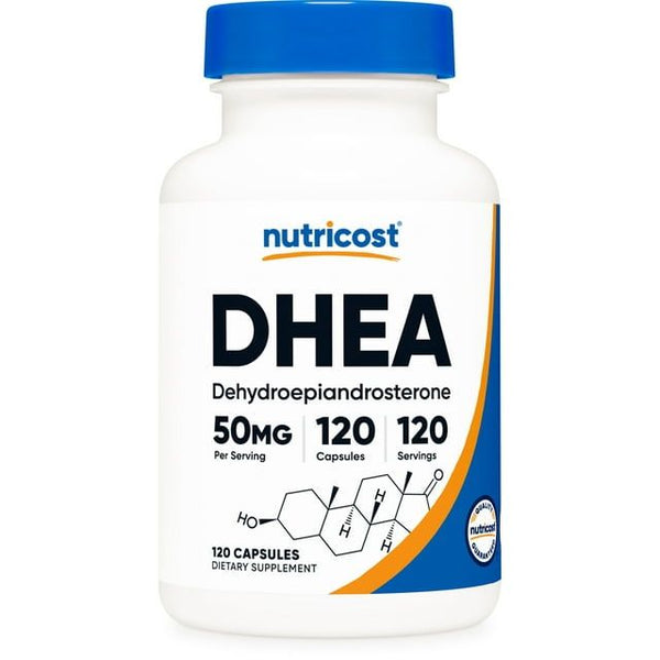 Nutricost DHEA 50mg, 120 Capsules - Gluten Free, Soy Free, Non-GMO, Supplement EasyOptionXY LLC