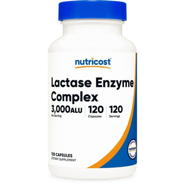 Nutricost Lactase Enzyme Complex 3,000 FCC ALU, 120 Capsules - Non-GMO Supplement EasyOptionXY LLC