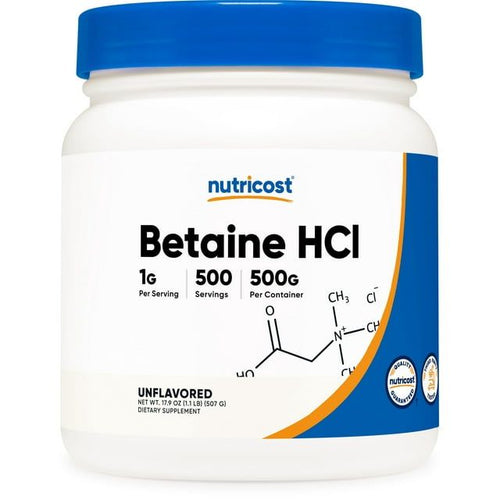 Nutricost Betaine HCL Powder 500 Grams - Gluten Free & Non-GMO Supplement EasyOptionXY LLC