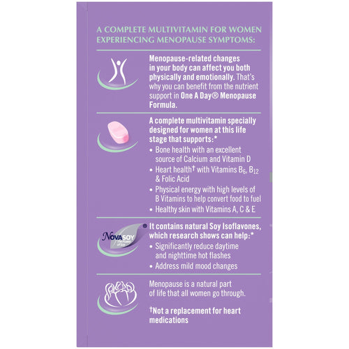 One A Day Women's Menopause Formula Multivitamin Supplement; 50 Count EasyOptionXY LLC