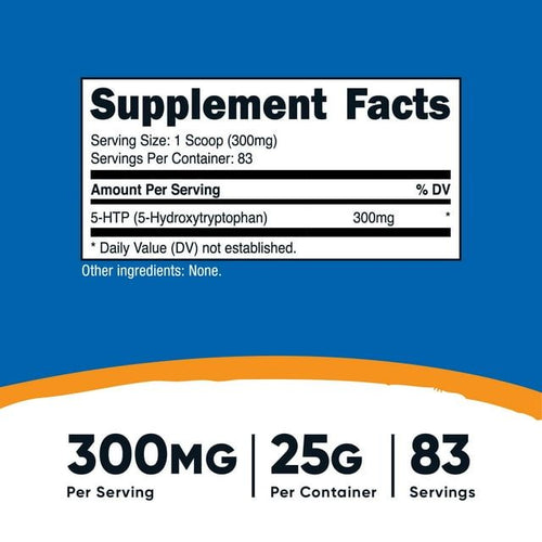 Nutricost 5-HTP Powder Mix 25 Grams (300mg Per Serving) - Non-GMO Supplement EasyOptionXY LLC