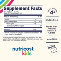 Nutricost Kids Melatonin Gummies 1mg, 120 Strawberry Gummies EasyOptionXY LLC