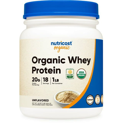 Nutricost Organic Whey Protein Powder (Unflavored) 1LB - Non-GMO EasyOptionXY LLC