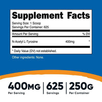 Nutricost N-Acetyl L-Tyrosine (NALT) Powder 250 Grams, Unflavored Supplement EasyOptionXY LLC