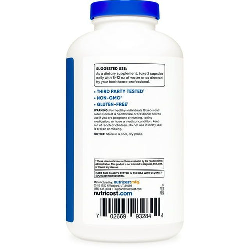 Nutricost BCAA 1000mg, 500 Capsules (250 Serv), Branched Chain Amino Acids EasyOptionXY LLC